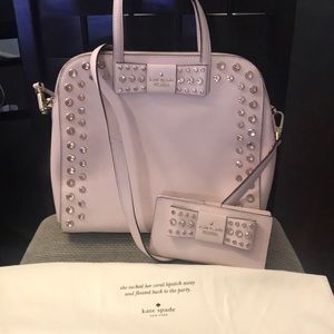 Kate spade blush tote with matching wallet